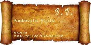 Vaskovits Viola névjegykártya